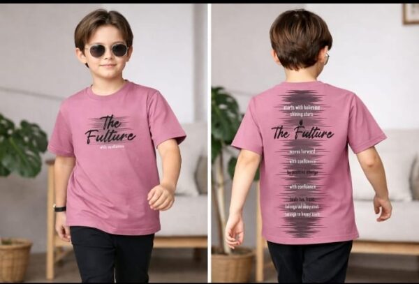 Boys Dusty Pink Slogan Graphic T-Shirt