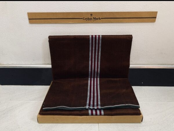 Ceylon Mark Chocolate Maroon Stripe Sarong