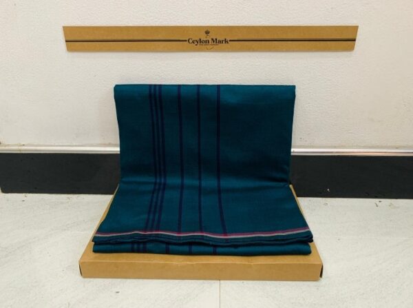 Ceylon Mark Teal Navy Pinstripe Sarong